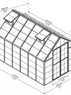 Canopia® By Palram Harmony™ Snap & Grow Greenhouse, 8' -Grow Essentials Sales 8591044 05V jpg