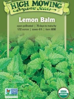 Lemon Balm Organic Seeds -Grow Essentials Sales 8599880 02V tif