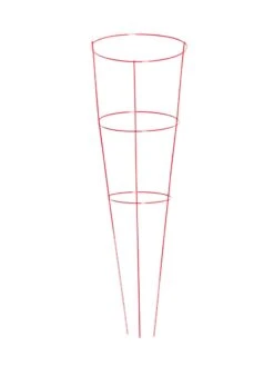 Heavy-Duty Plant Supports 42", Set Of 5 -Grow Essentials Sales 8600029 02v heavy duty colorful plant supports 42 inch red