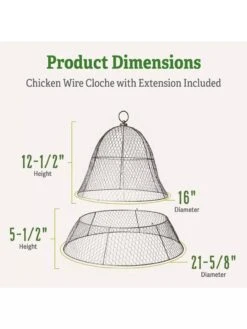 Chicken Wire Cloche With Extension 16 Chicken Wire Cloche With Extension -Grow Essentials Sales 8600116 1