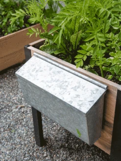 Galvanized Garden Tool Storage Box -Grow Essentials Sales 8610811 GalvanizedToolStorageBox gif