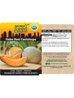 Hales Best Cantaloupe Organic Seeds 7 Hales Best Cantaloupe Organic Seeds -Grow Essentials Sales 8611872 02v