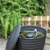 Matte Black Ribbed Hose Pot With Lid -Grow Essentials Sales 8611991 061 tif