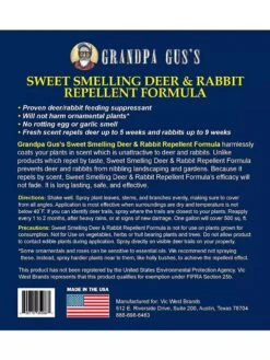 Grandpa Gus's Deer & Rabbit Repellent Spray -Grow Essentials Sales 8612427 05V 3 4