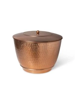 Hammered Copper Hose Pot With Lid -Grow Essentials Sales 8613311 5815