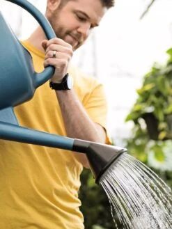 French Blue Watering Can -Grow Essentials Sales ChrisAhrensSquare 0118 tif